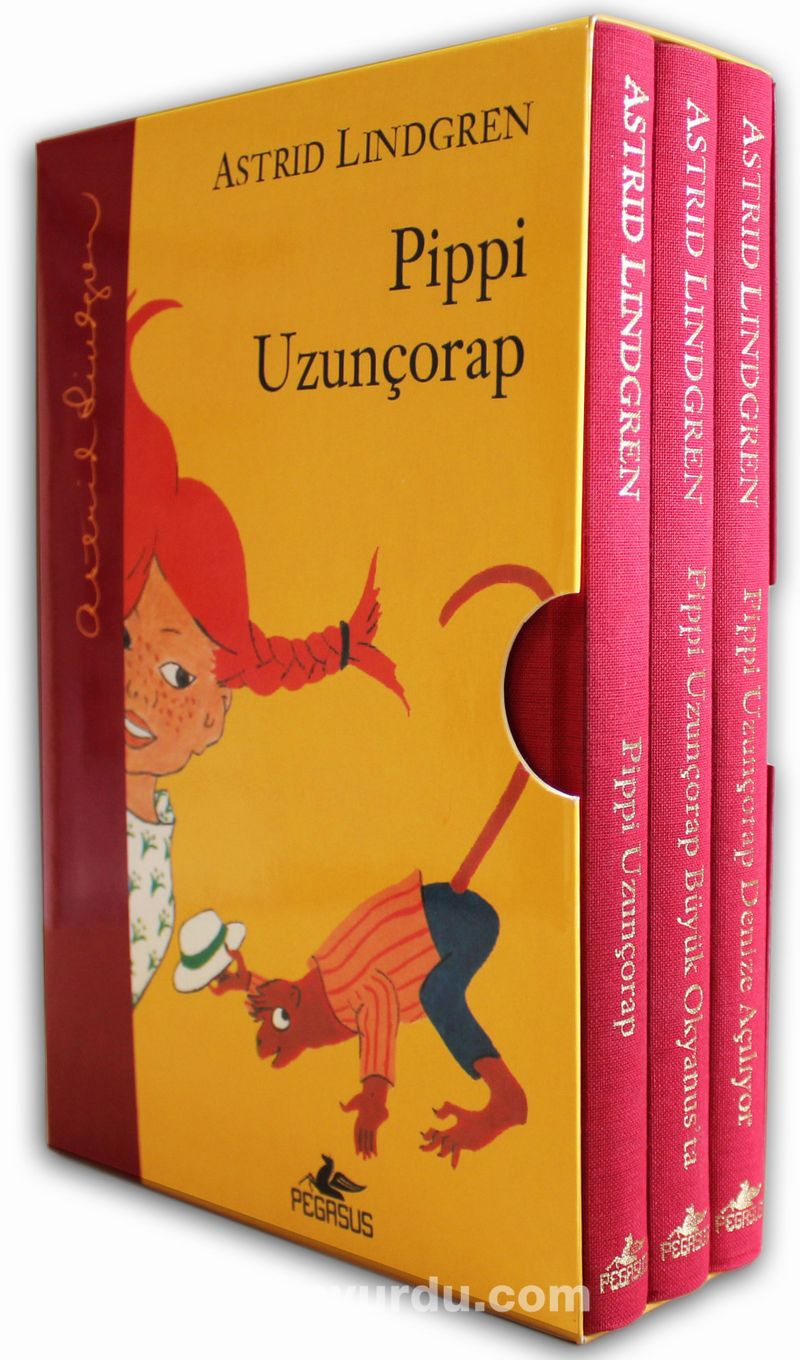 Pippi Uzunçorap Serisi  Kutulu Özel Set 3 Kitap (Ciltli)