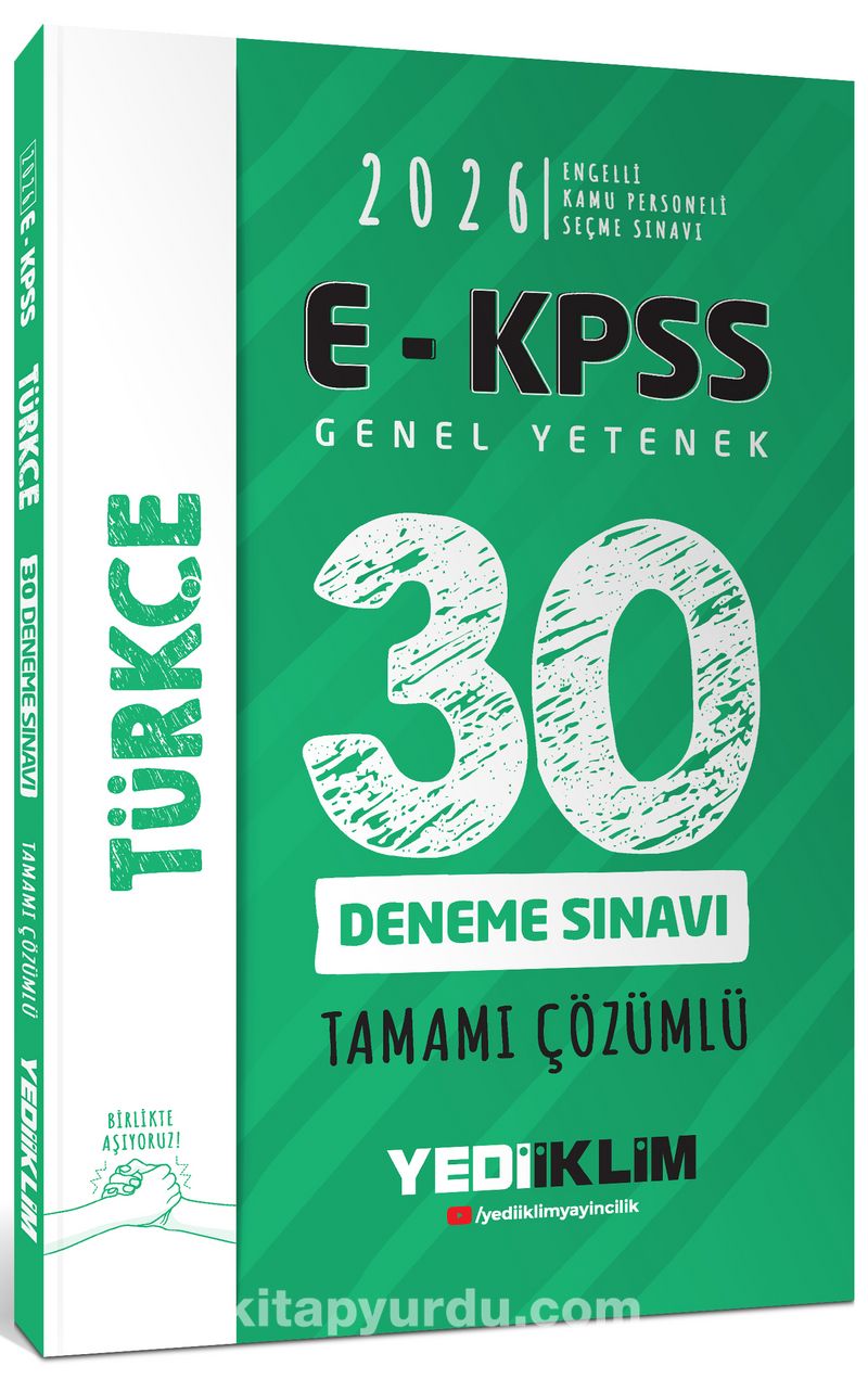 2026 E-KPSS Tüm Adaylar İçin Genel Yetenek Türkçe Tamamı Çözümlü 30 Deneme Sınavı