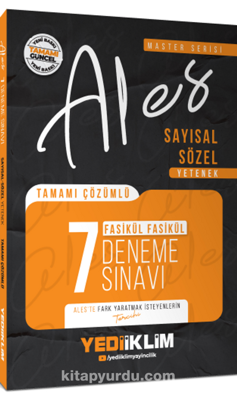 2026 Master Serisi ALES Sayısal Sözel Yetenek Tamamı Çözümlü Fasikül 7 Deneme