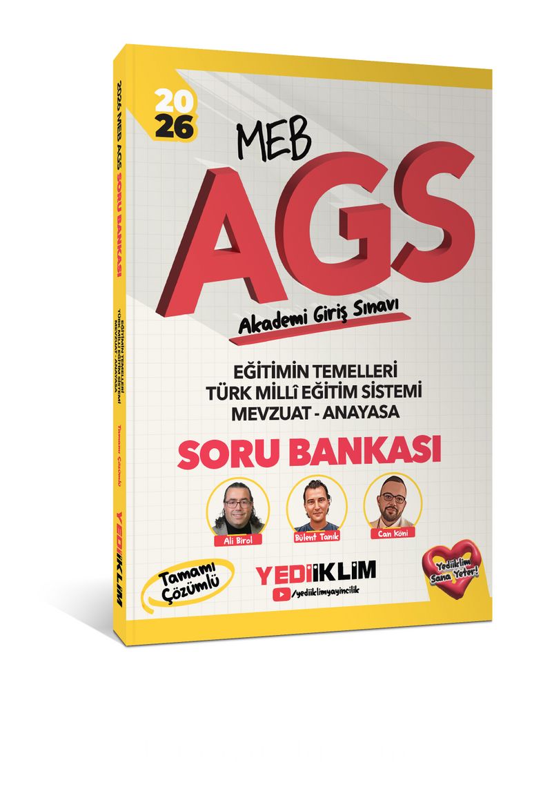 2026 MEB AGS Eğitimin Temelleri - Türk Milli Eğitim Sistemi - Mevzuat - Anayasa Tamamı Çözümlü Soru Bankası