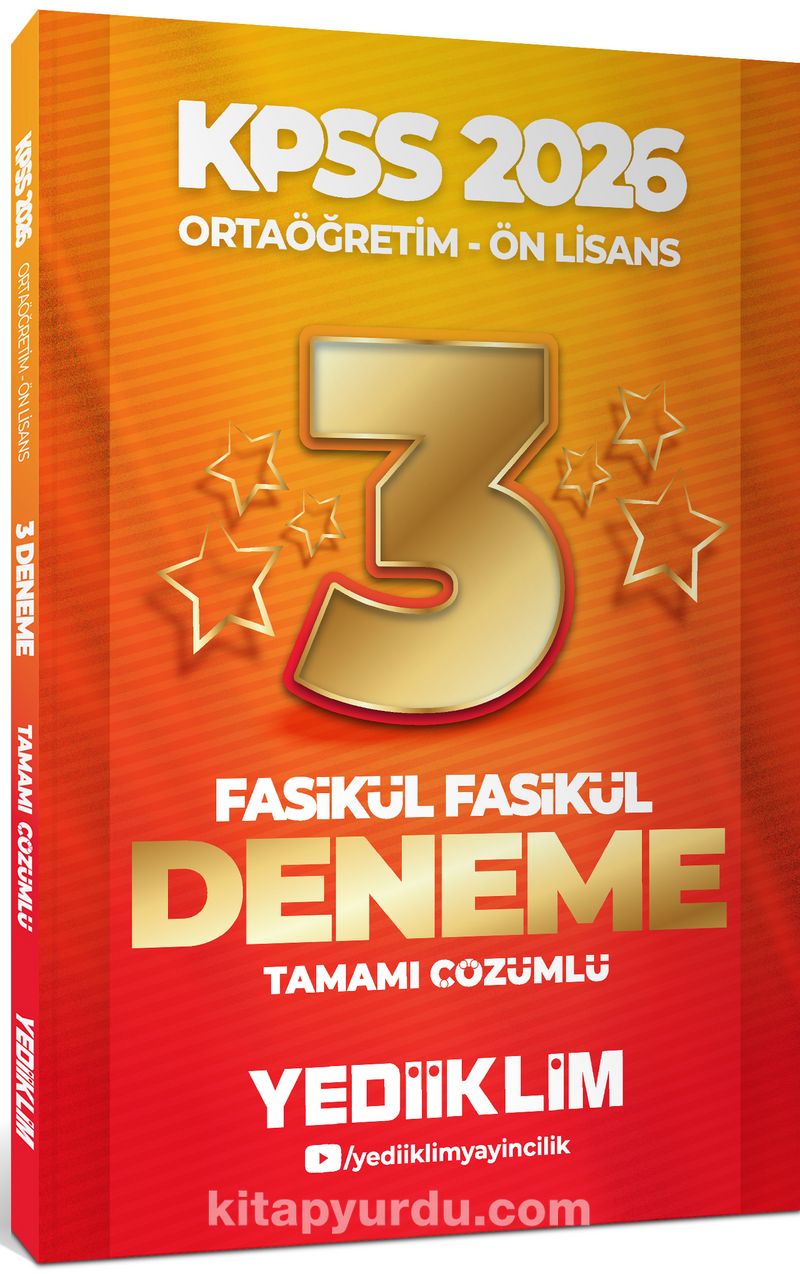 2026 KPSS Ortaöğretim-Önlisans Genel Yetenek Genel Kültür Tamamı Çözümlü 3 Yıldız Fasikül Deneme