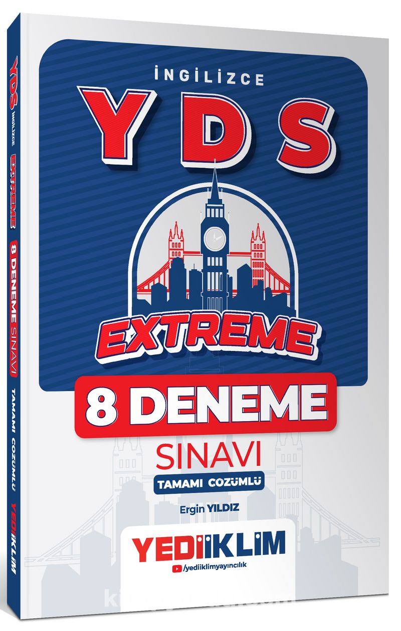 YDS İngilizce Extreme Tamamı Çözümlü 8 Deneme Sınavı