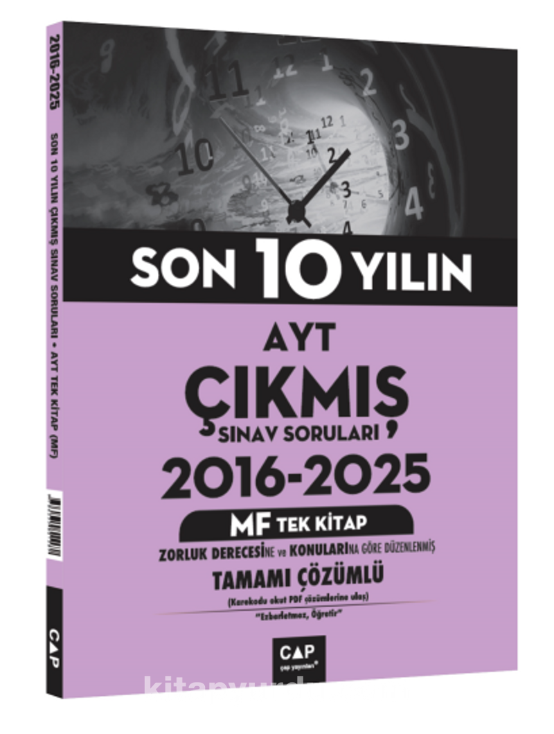 AYT MF Tek Kitap Son 10 Yılın Çıkmış Soruları 2016 2025