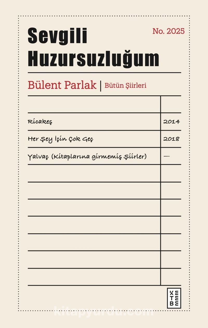 Sevgili Huzursuzluğum