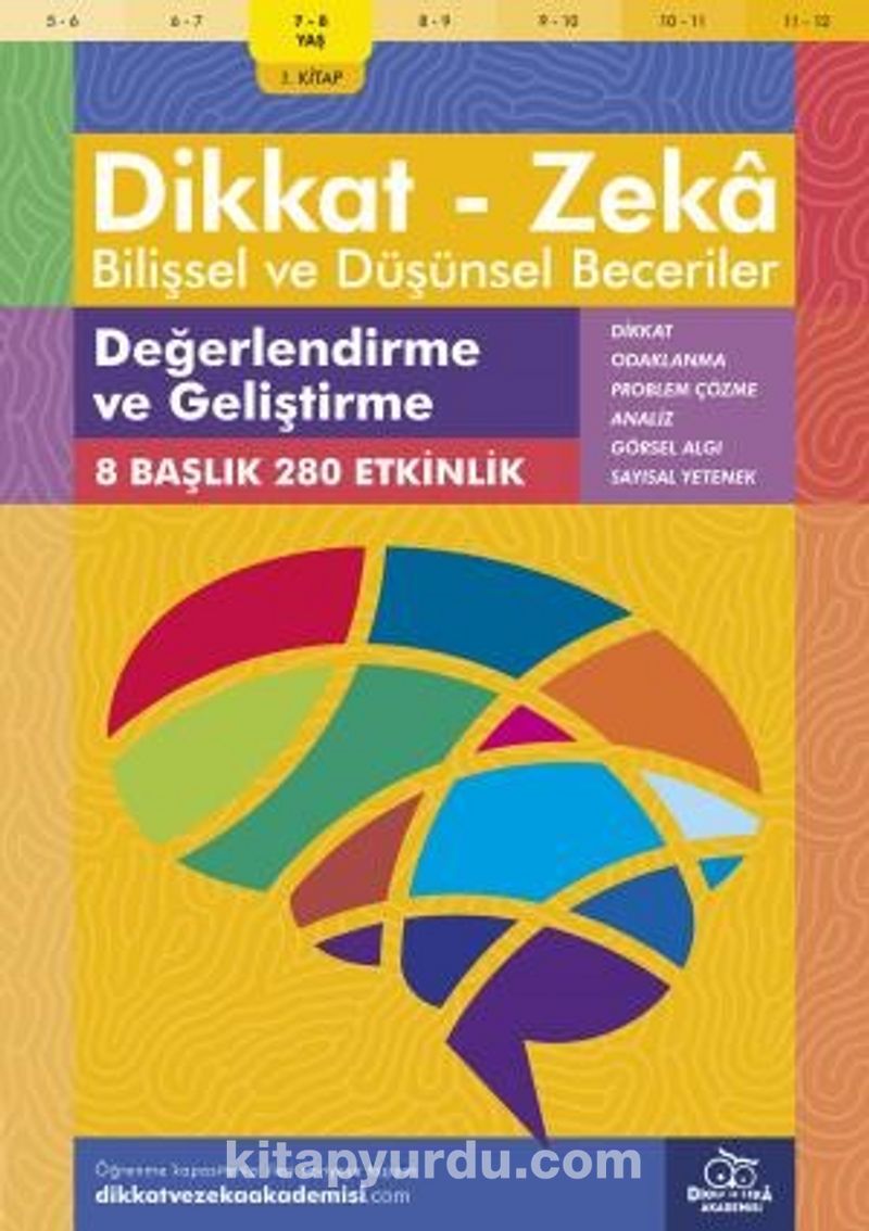 Değerlendirme ve Geliştirme (7 - 8 Yaş 1. Kitap, 144 Etkinlik) / Dikkat – Zeka