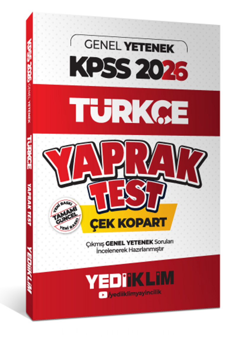 2026 KPSS Genel Yetenek Türkçe Çek Kopart Yaprak Test