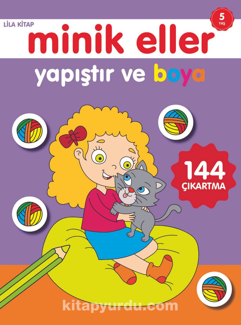 Yapıştır ve Boya / Minik Eller Lila Kitap (5 Yaş)