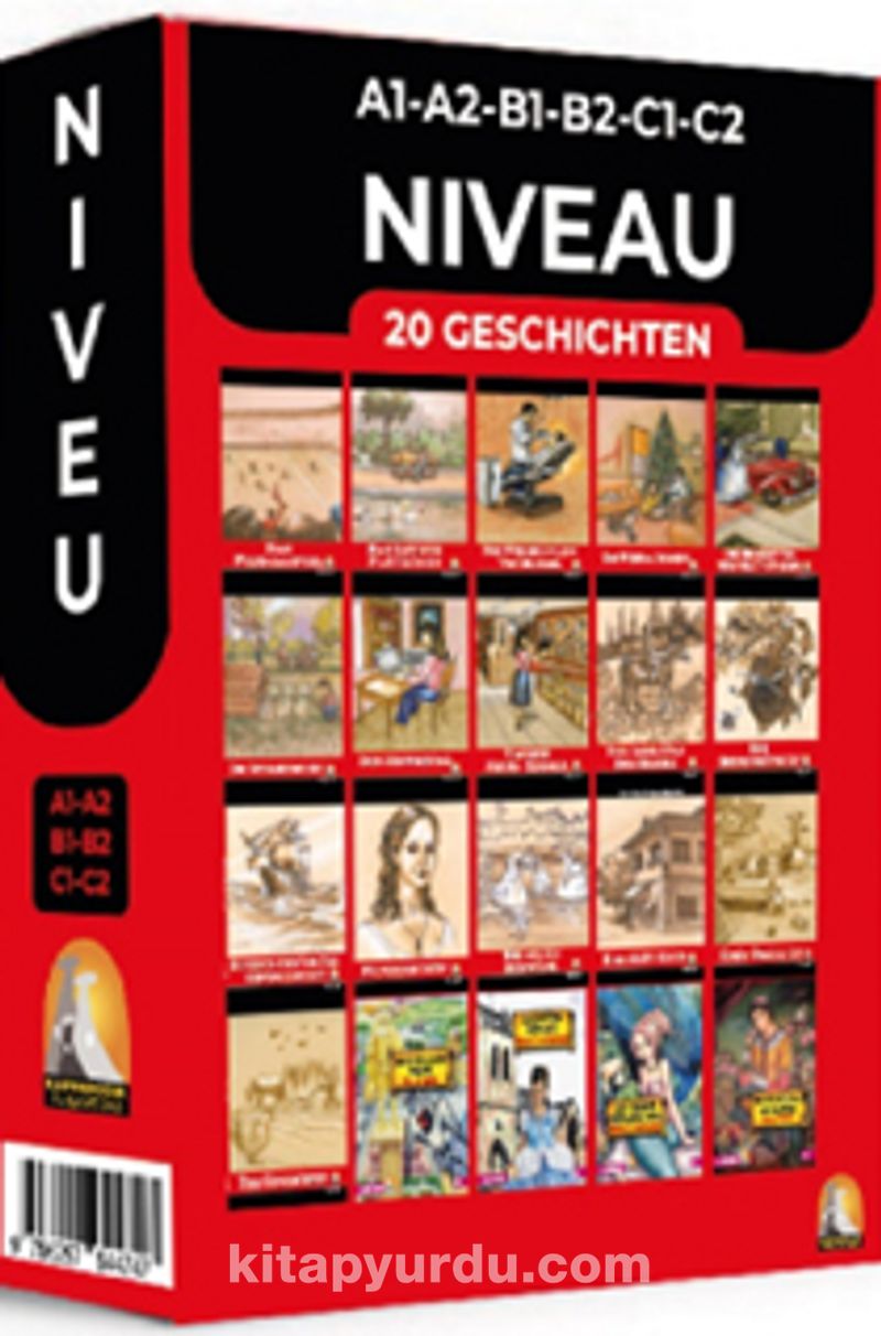 Almanca Hikaye 20’li Hikaye Seti Kutulu (A1-A2-B1-B2-C1-C2) Seviyelerinde Kare Kod Okumalı