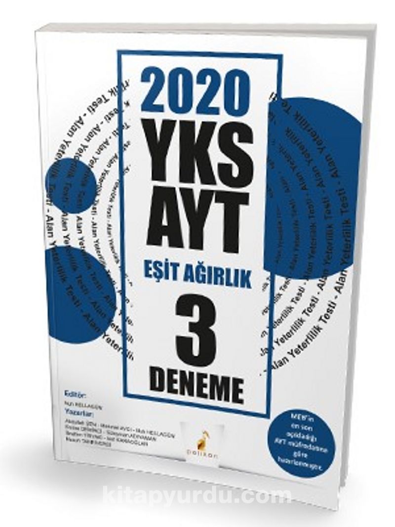 2020 YKS AYT Eşit Ağırlık 3 Deneme Sınavı