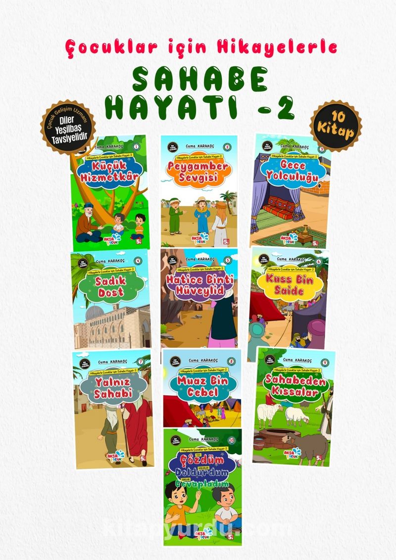 Hikayelerle Çocuklar İçin Sahabe Hayatı Set 1 (10 Kitap)