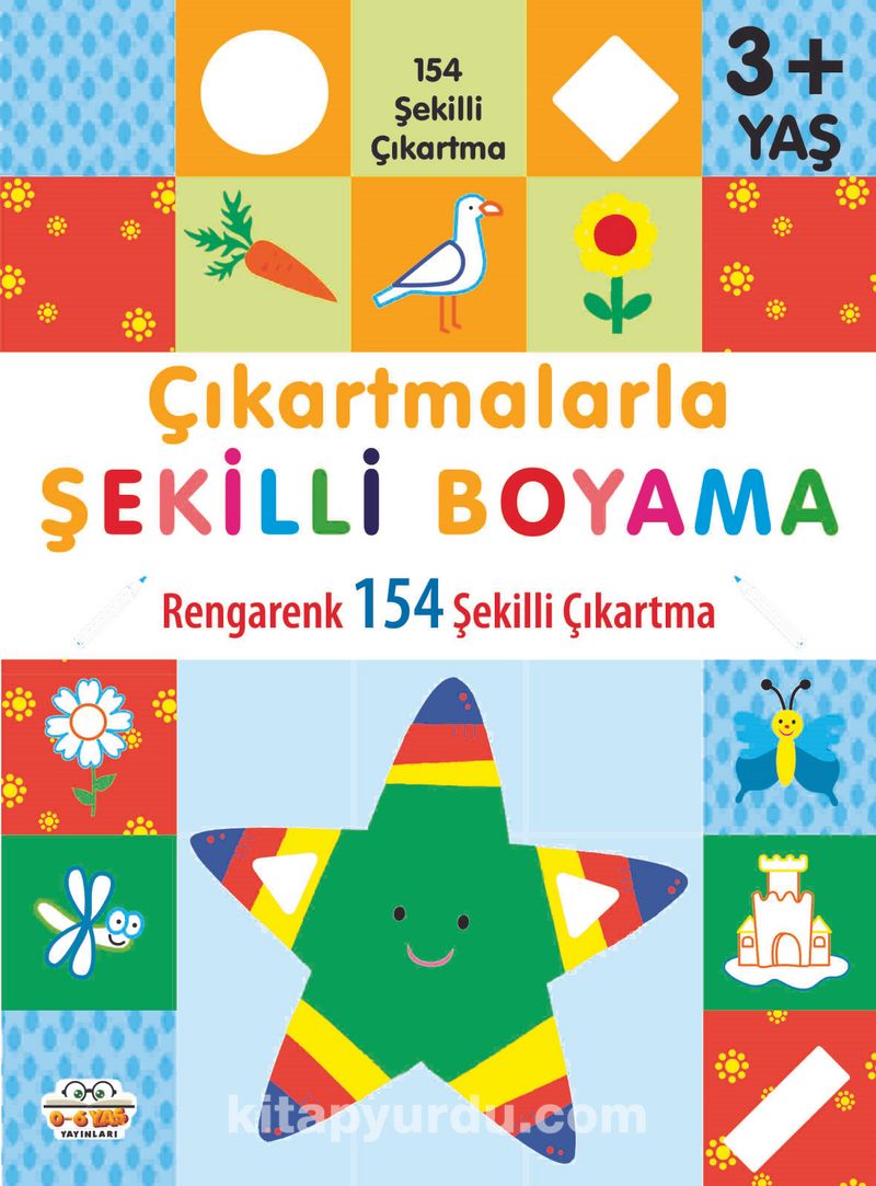 Çıkartmalarla Şekilli Boyama 3 Yaş Üstü
